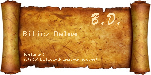 Bilicz Dalma névjegykártya